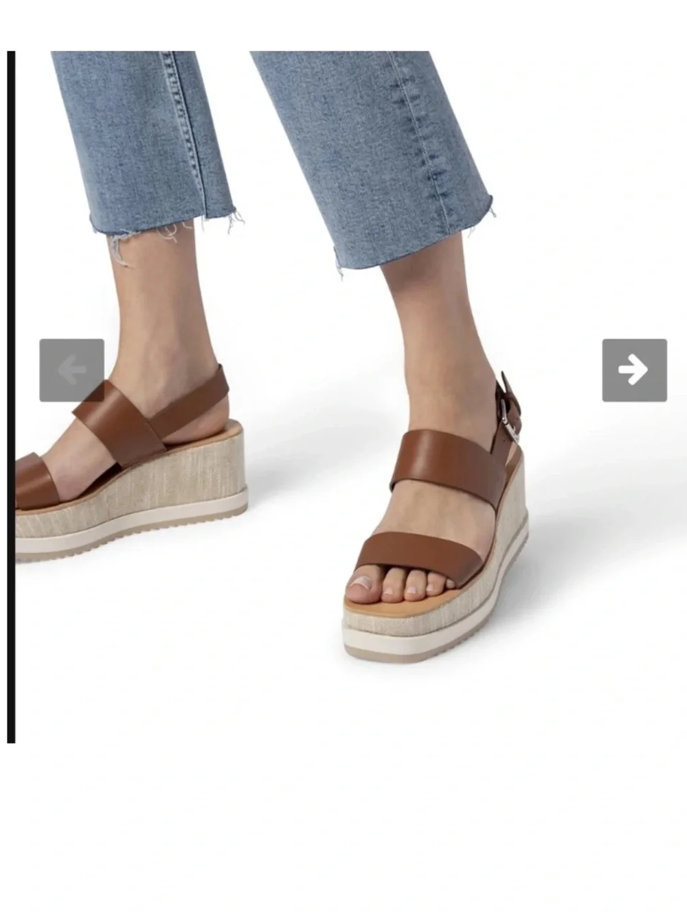 Dolce Vita Tan Leather Platform Sandals